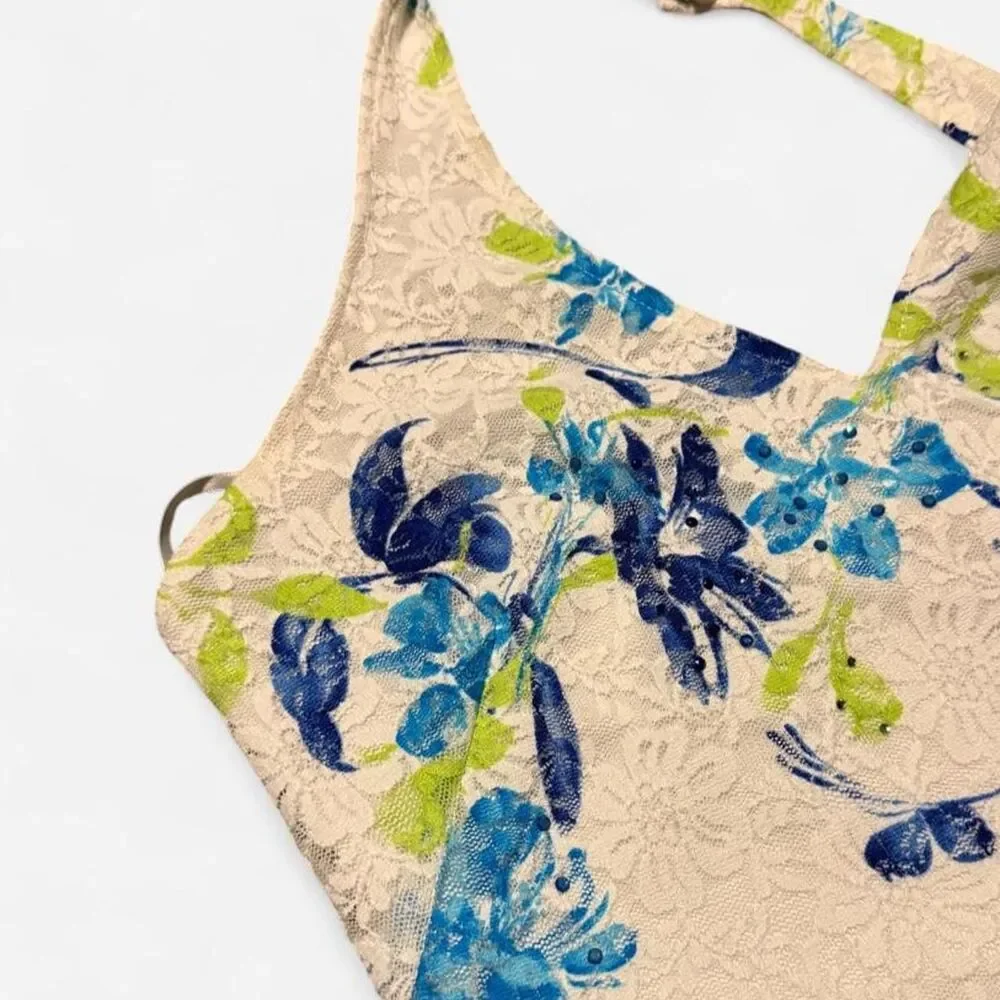 Cache Floral Lace Halter Top